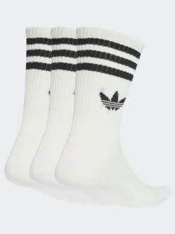 Ecruwit - Ronde hals - Adidas Originals 3-Strepen Crew Sokken 3 paar