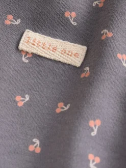 Eenkleurig luipaard en kers - Verpakking van 4 Baby pyjama's met tweewegrits en Print (0mnd -3jr)