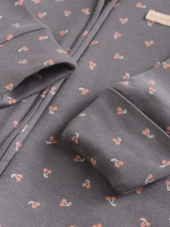 Eenkleurig luipaard en kers - Verpakking van 4 Baby pyjama's met tweewegrits en Print (0mnd -3jr)