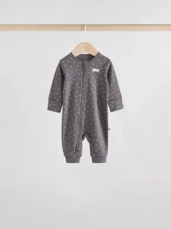 Eenkleurig luipaard en kers - Verpakking van 4 Baby pyjama's met tweewegrits en Print (0mnd -3jr)