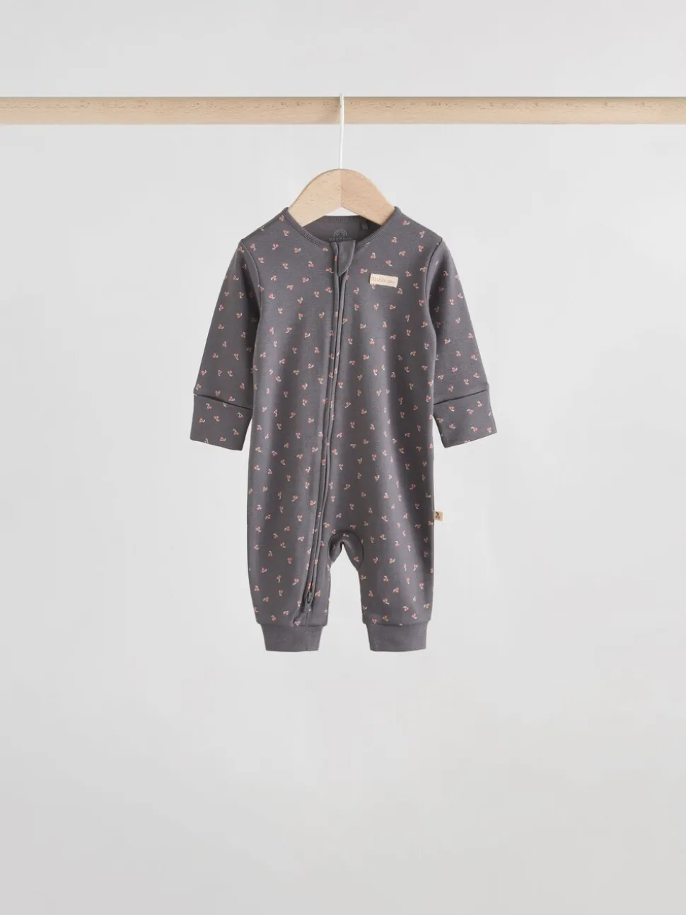 Eenkleurig luipaard en kers - Verpakking van 4 Baby pyjama's met tweewegrits en Print (0mnd -3jr)