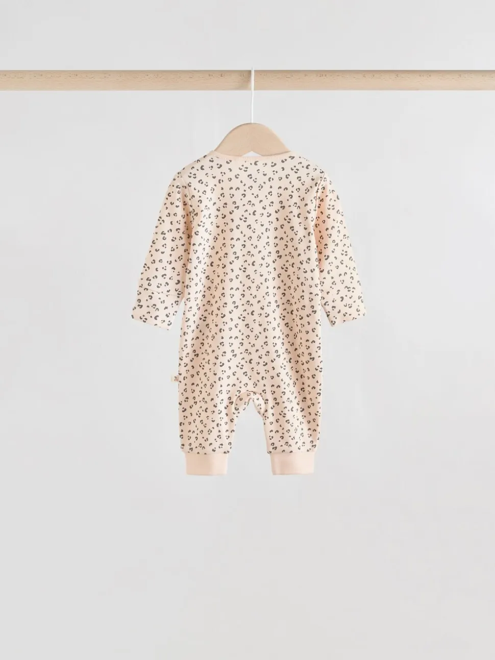 Eenkleurig luipaard en kers - Verpakking van 4 Baby pyjama's met tweewegrits en Print (0mnd -3jr)