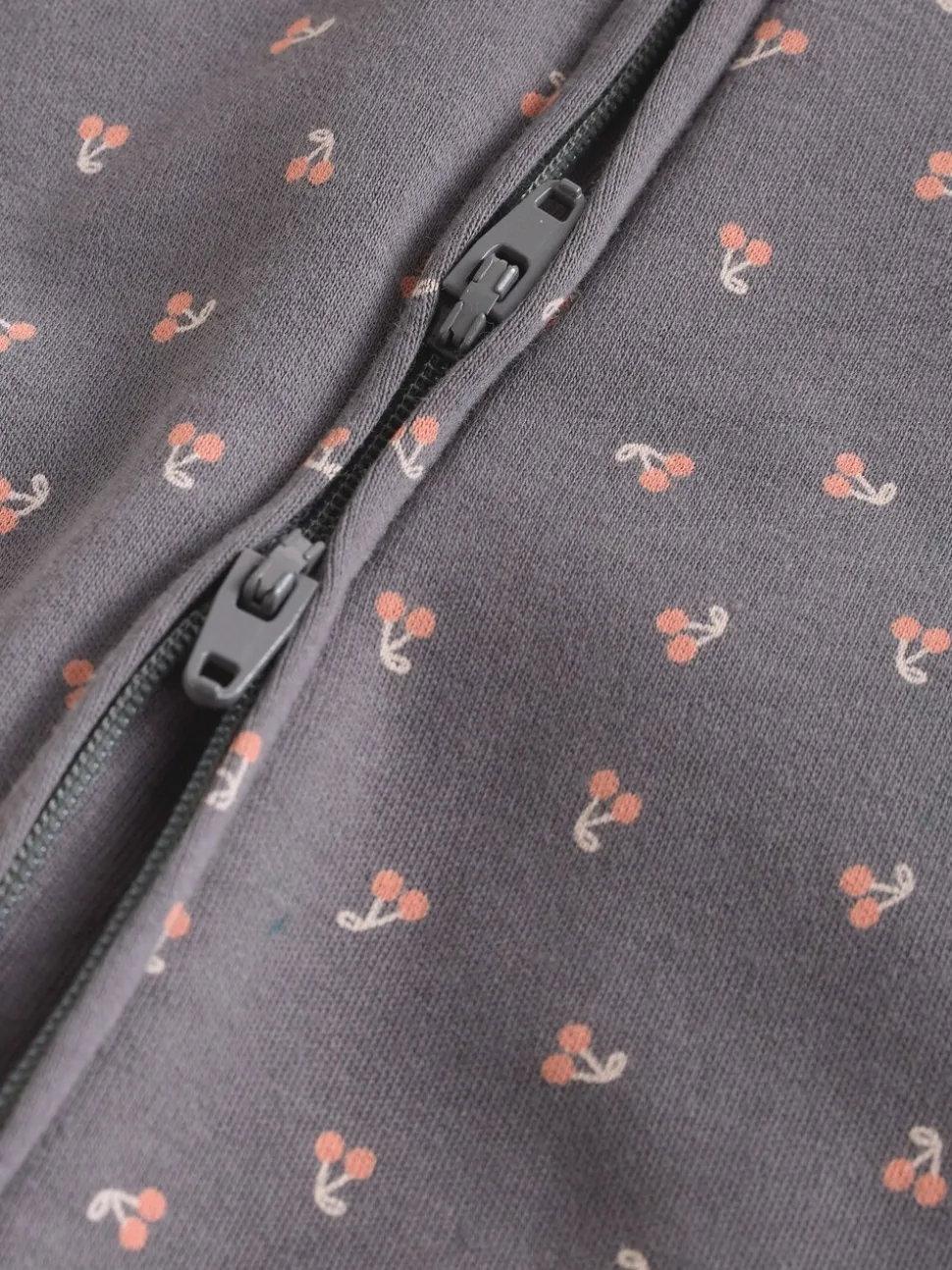Eenkleurig luipaard en kers - Verpakking van 4 Baby pyjama's met tweewegrits en Print (0mnd -3jr)