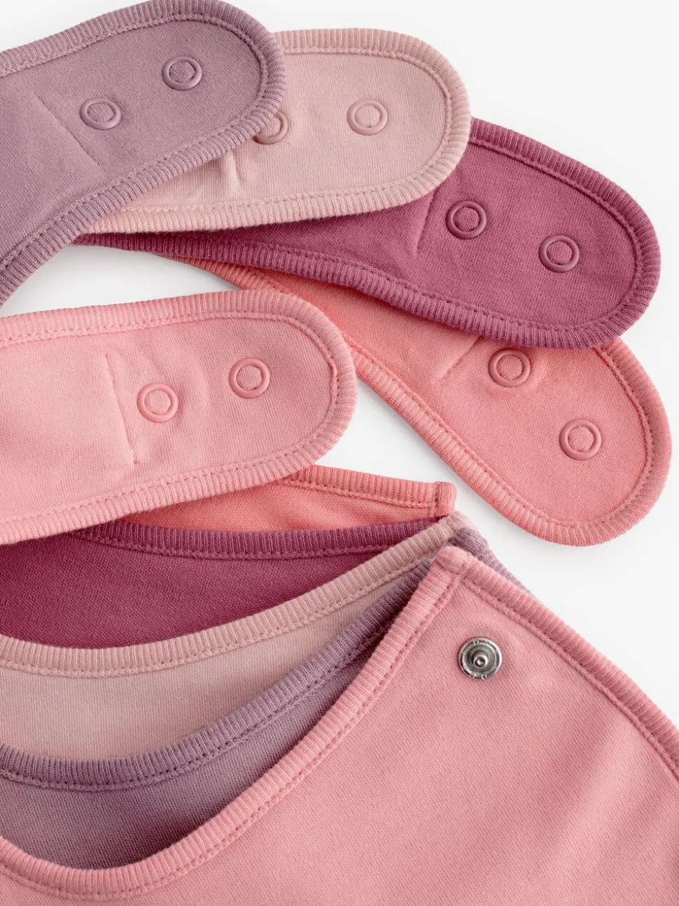 Effen roze - 5 Babyslabbetjes