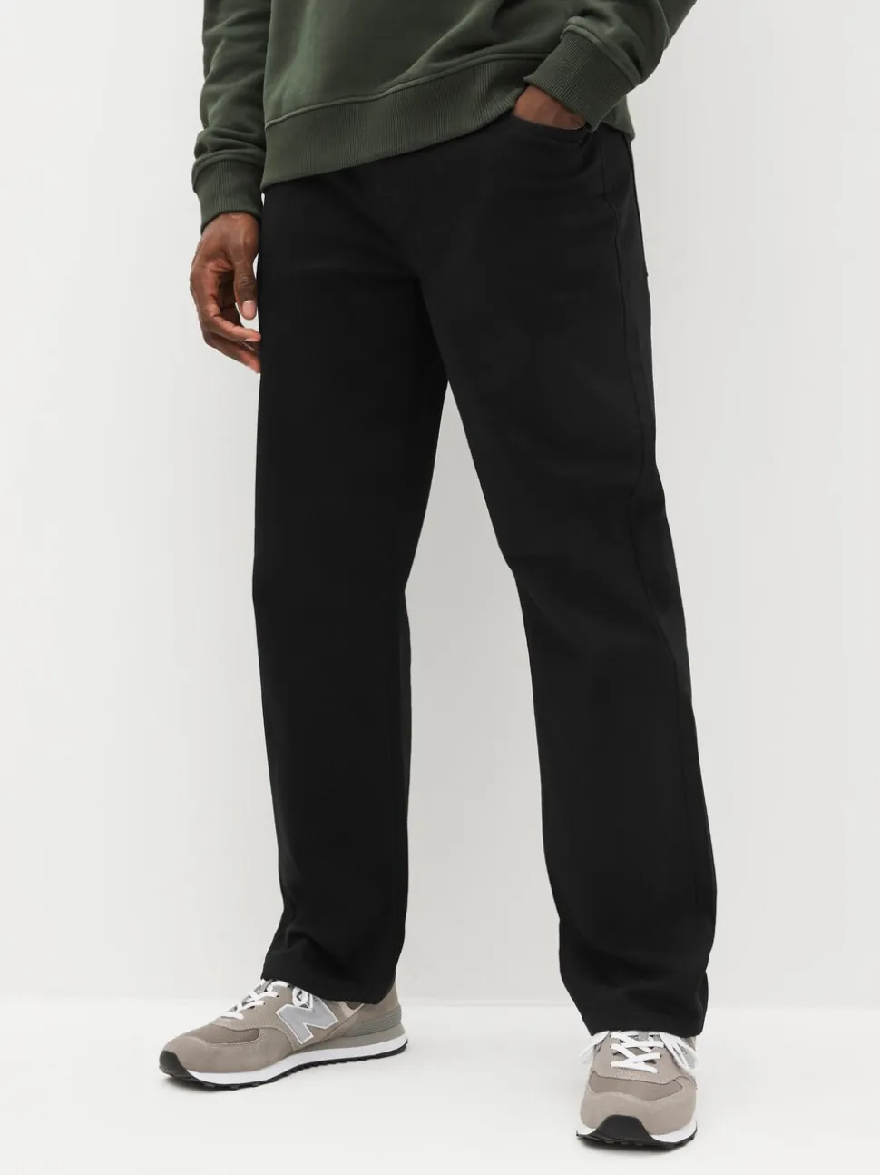 Effen zwart - Klassieke stretchy Jeans met relaxed fit