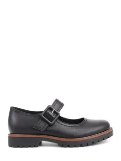Effen zwart - Pavers Mary Jane Buckle Shoes with Chunky Sole