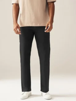 Effen zwart - Rechte, klassieke jeans met stretch