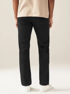 Effen zwart - Rechte, klassieke jeans met stretch
