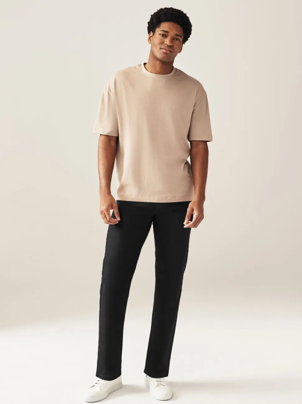 Effen zwart - Rechte, klassieke jeans met stretch