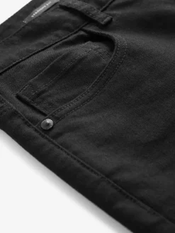 Effen zwart - Rechte, klassieke jeans met stretch