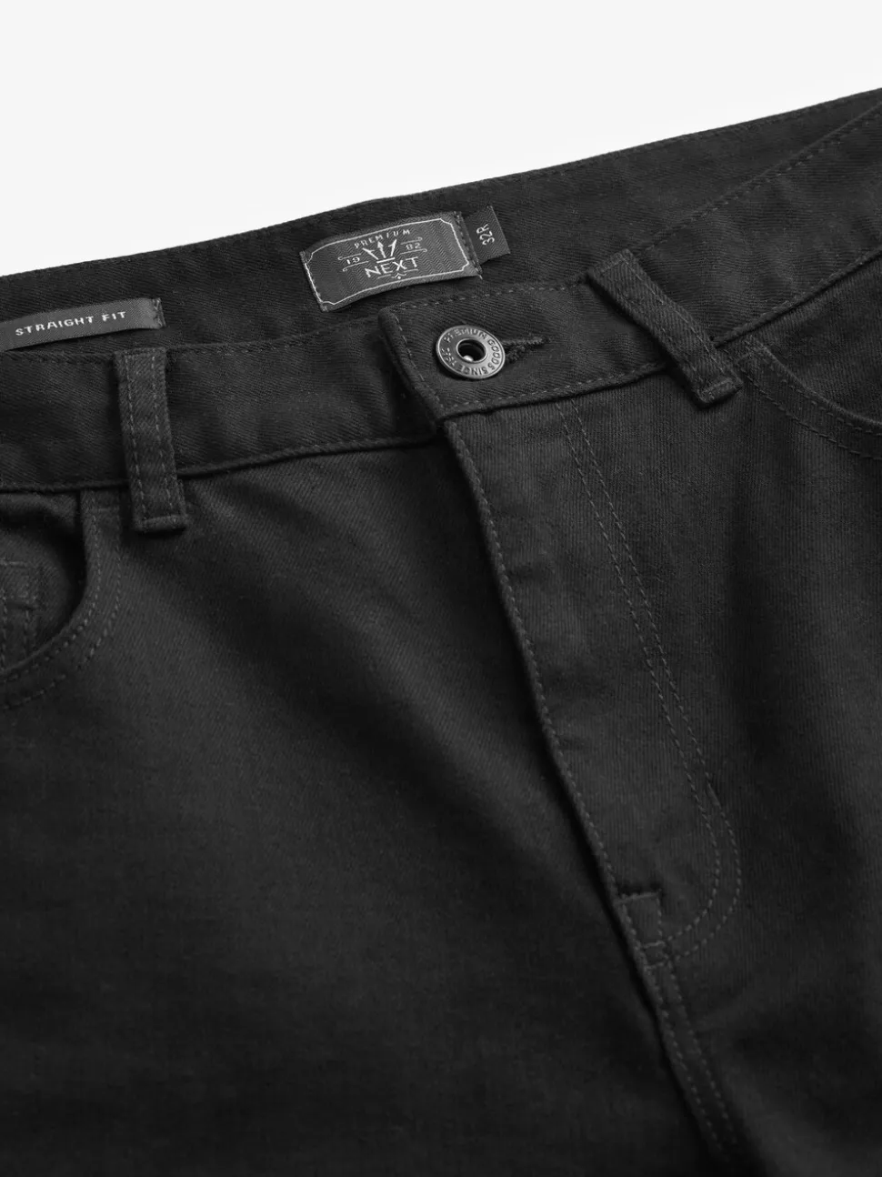 Effen zwart - Rechte, klassieke jeans met stretch