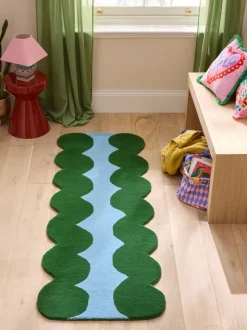 Eleanor Bowmer Wavey Stripe Wool Tufted Runner