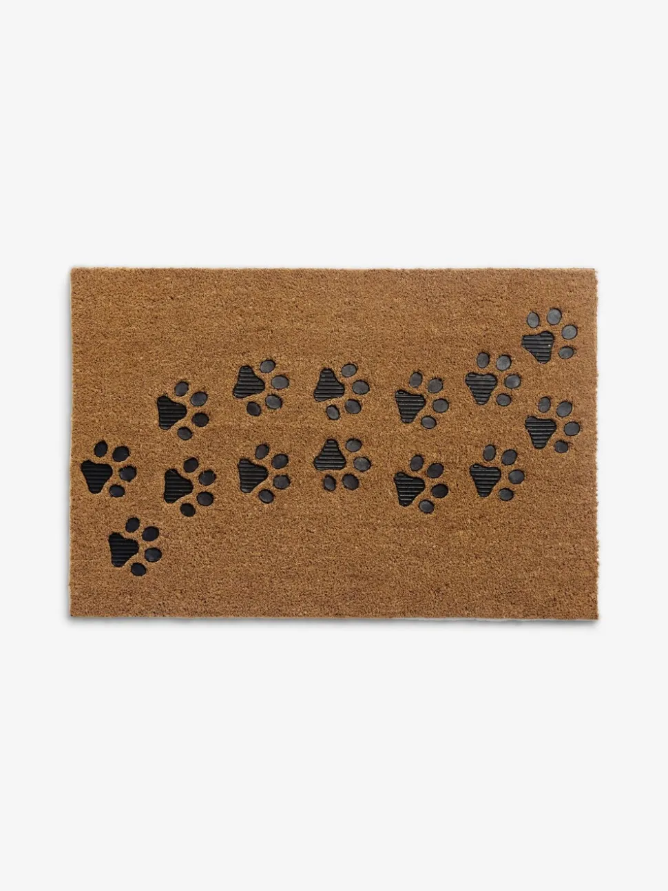 Embossed Paw Print Coir Doormat
