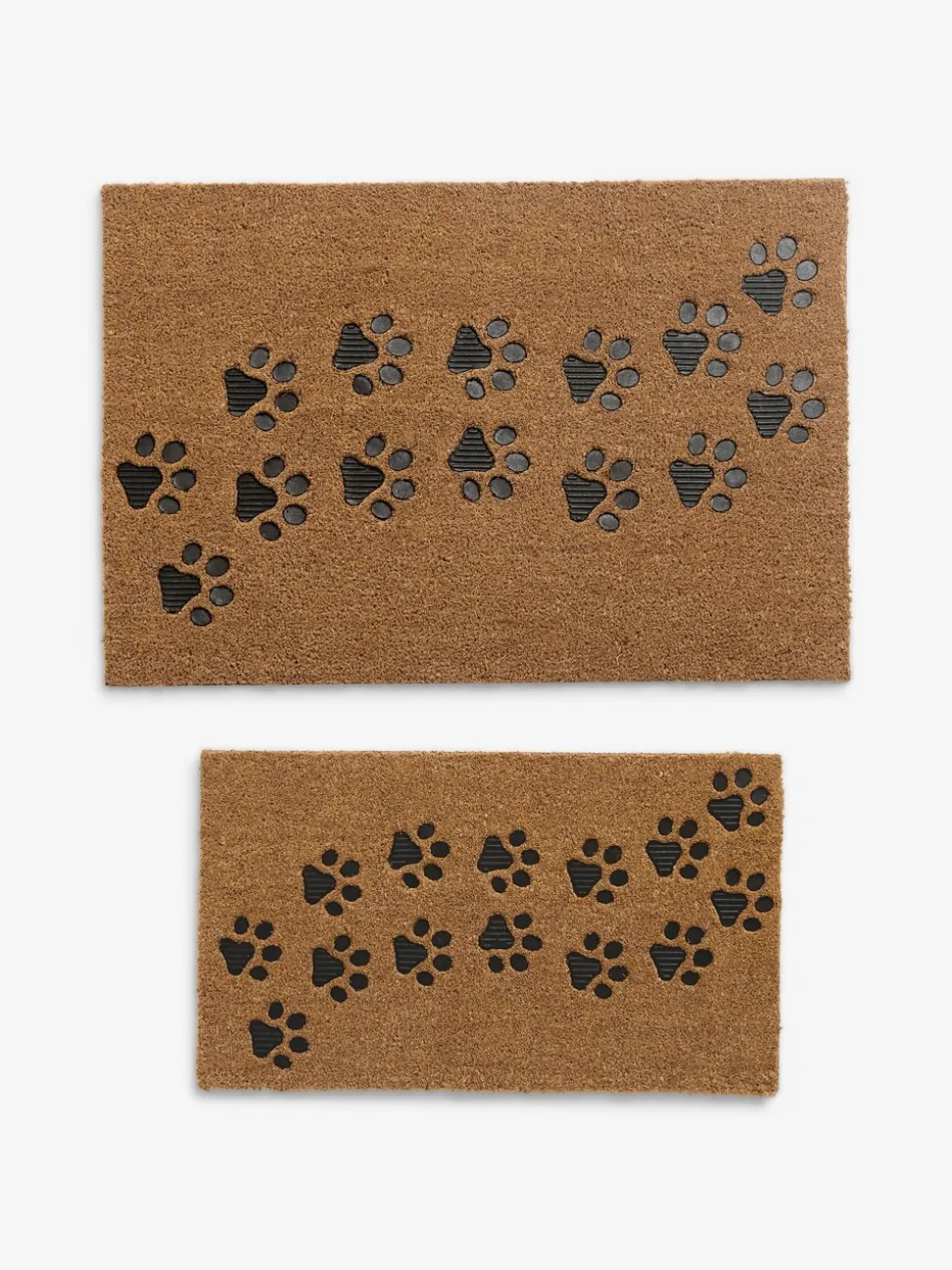 Embossed Paw Print Coir Doormat