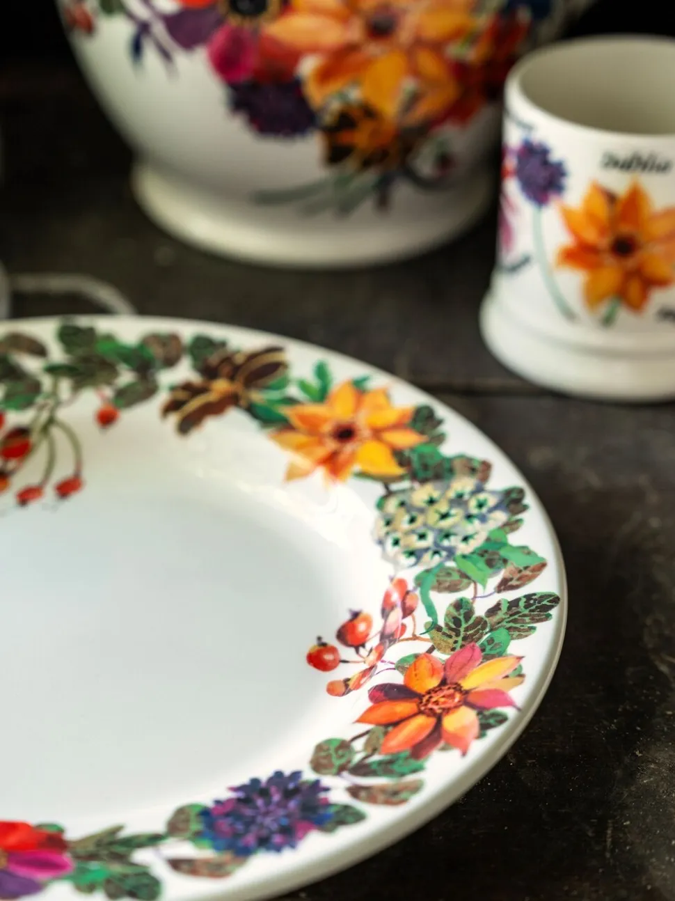 Emma Bridgewater Autumn Flowers 10 1/2 Inch Dinner Plate