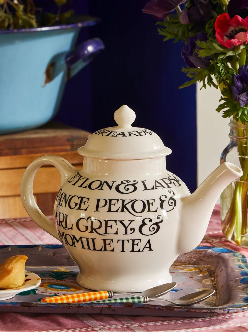 Emma Bridgewater Black Toast 4 Mug Teapot