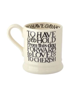 Emma Bridgewater Set of 2 Toast Mrs & Mrs 1/2 Pint Mugs Boxed