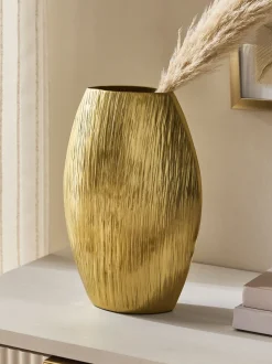 Evie Metal Textured Vase