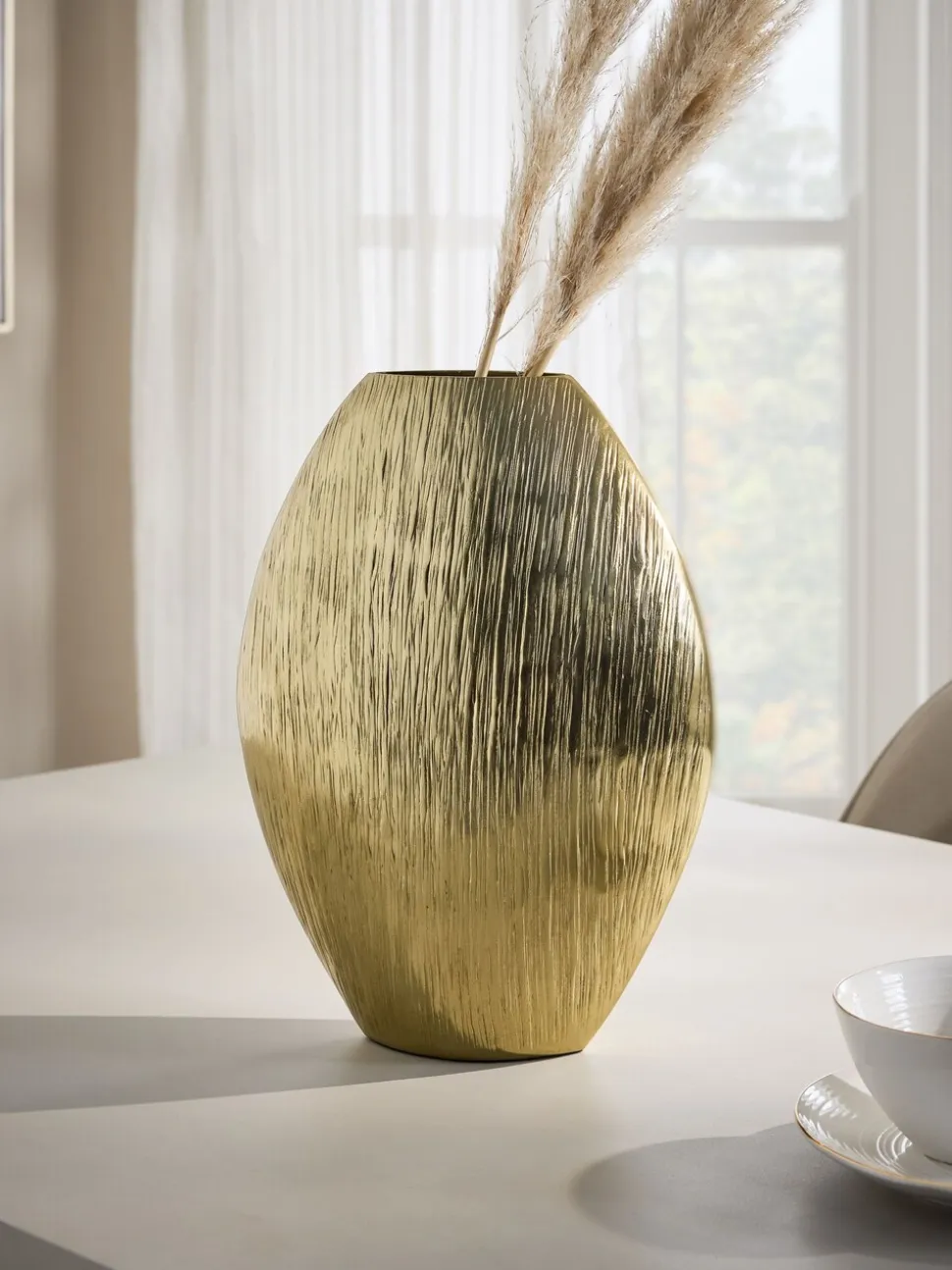 Evie Metal Textured Vase