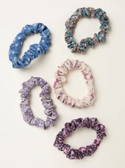 FatFace 5 Pack Interplay Printed Scrunchies