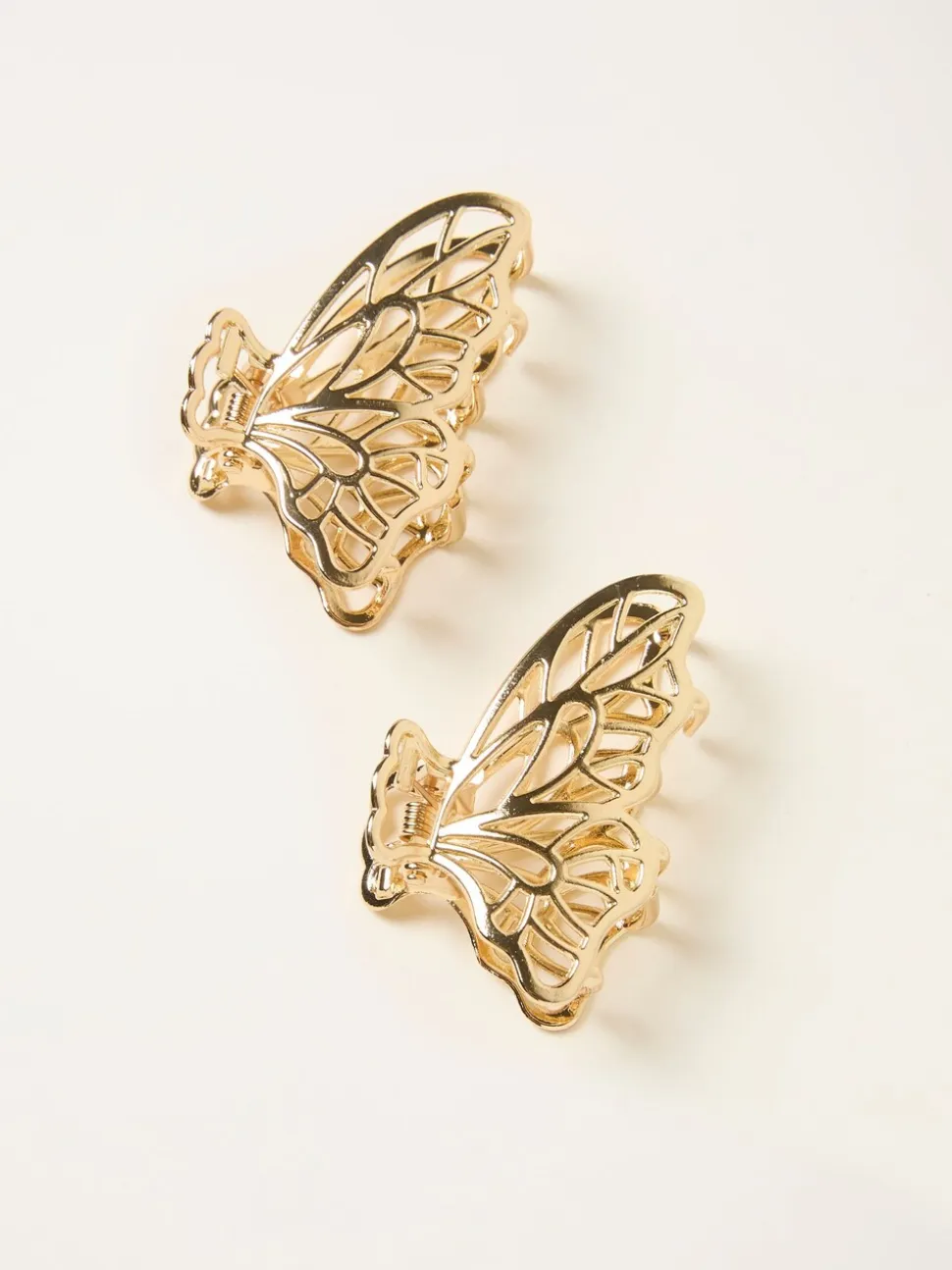 FatFace 2 Pack Metal Butterfly Claw Clips