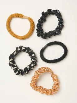 FatFace 5 Pack Sand Garden Scrunchies