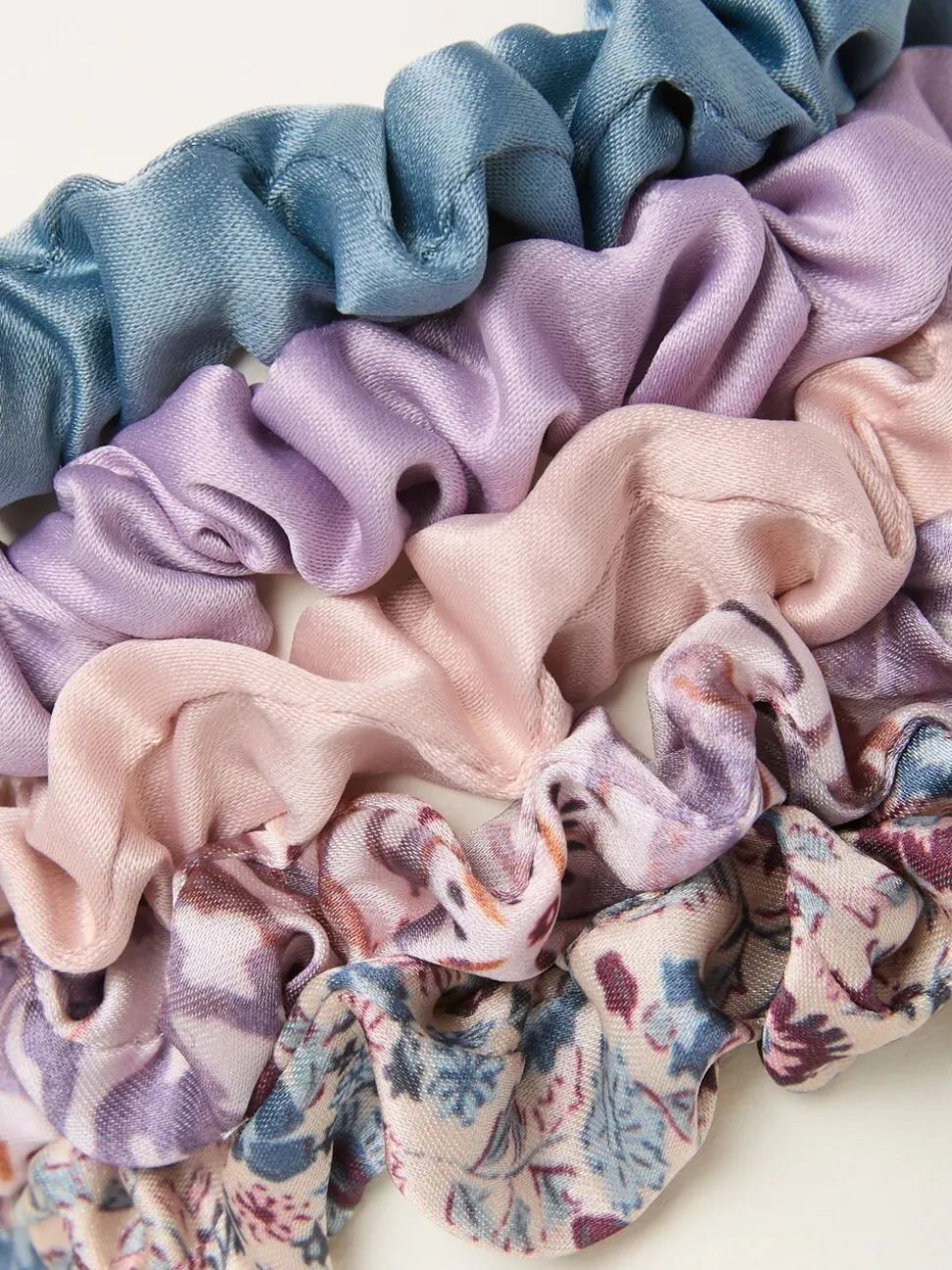 FatFace 5 Pack Satin Scrunchies