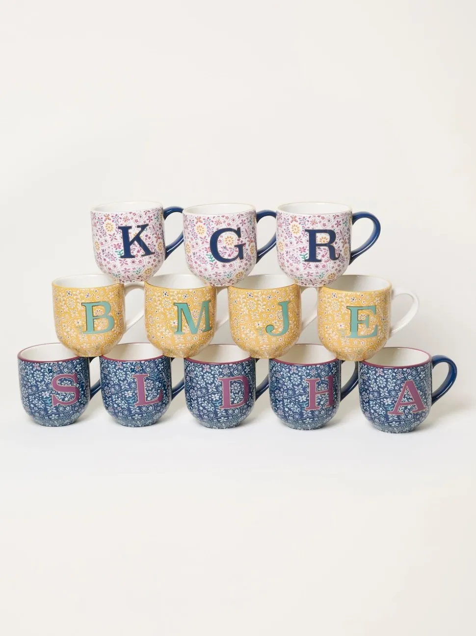 FatFace Alphabet Floral Mug