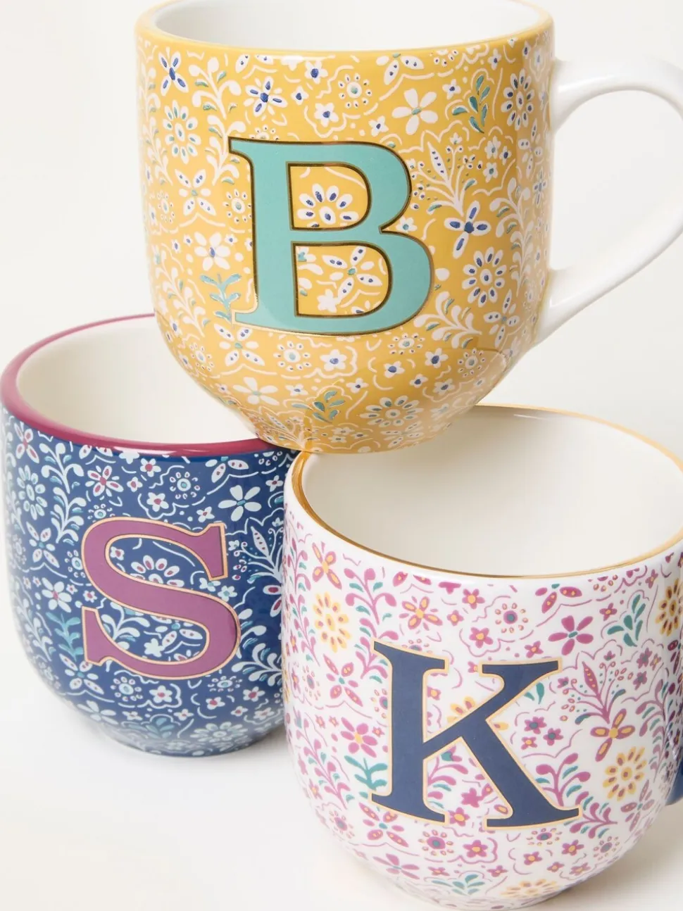 FatFace Alphabet Floral Mug