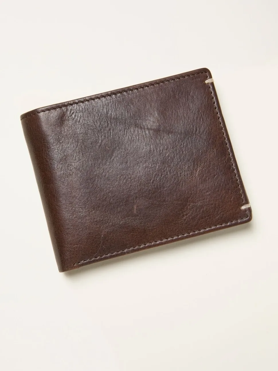 FatFace Corner Stitch Detail Leather Wallet