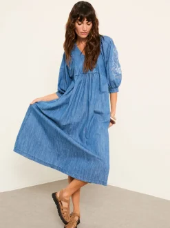 FatFace Denim Midi Dress