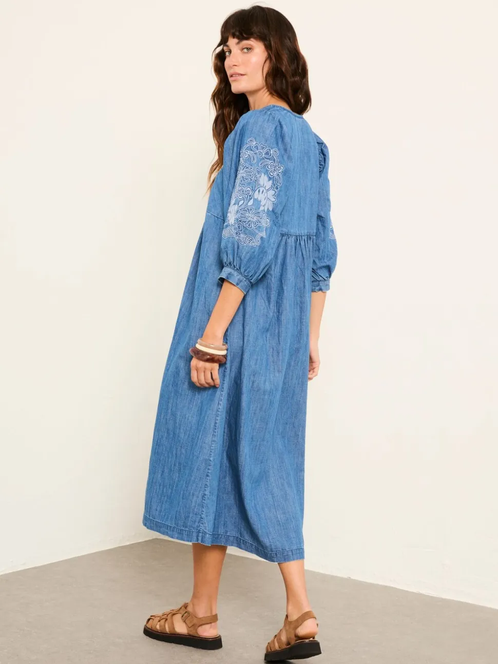 FatFace Denim Midi Dress