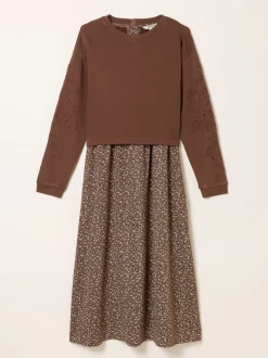 FatFace Noa 2in1 Midi Dress