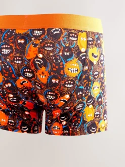 Felblauw met monster - Boxershorts met A-voorkant
