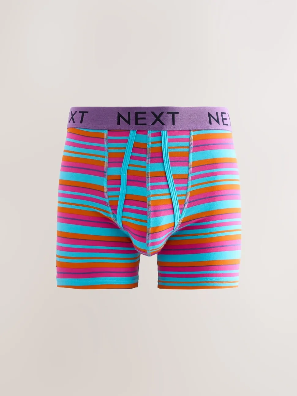 Felblauw/Oranje stip - Verpakking van 10 - Boxershorts met A-voorkant