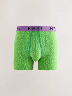 Felblauw/Oranje stip - Verpakking van 10 - Boxershorts met A-voorkant