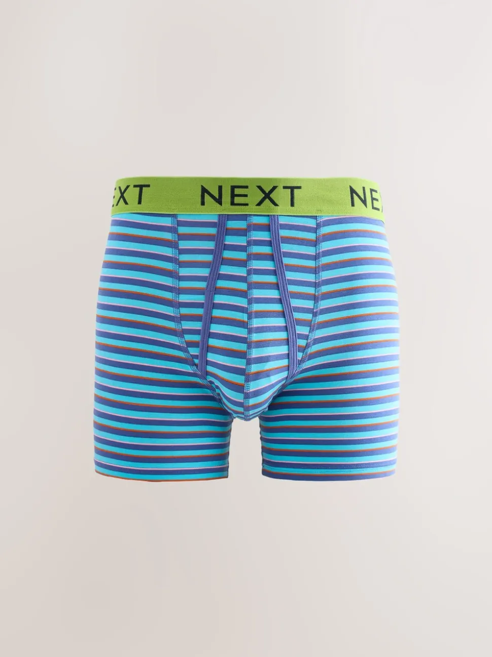Felblauw/Oranje stip - Verpakking van 10 - Boxershorts met A-voorkant