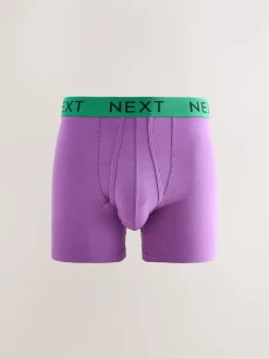 Felblauw/Oranje stip - Verpakking van 10 - Boxershorts met A-voorkant