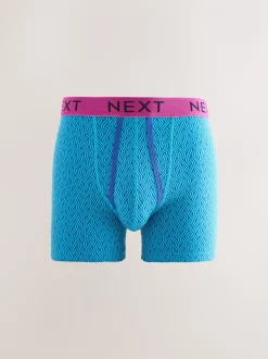 Felblauw/Oranje stip - Verpakking van 10 - Boxershorts met A-voorkant