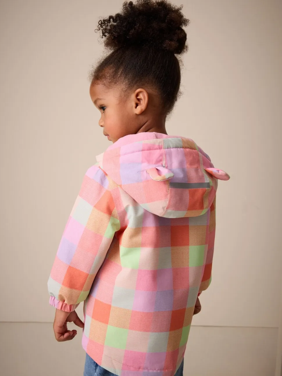 Felgekleurd geruit - Waterproof Printed Jacket (6mths-7yrs)
