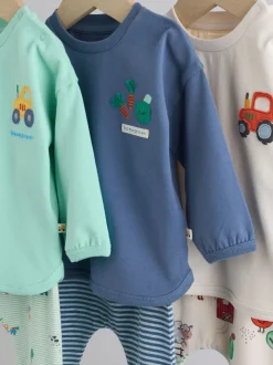 Felgekleurd met boerderijprint - Tops en Leggings 6 -delige babyset (0mnd-3jr)