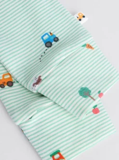 Felgekleurd met boerderijprint - Tops en Leggings 6 -delige babyset (0mnd-3jr)