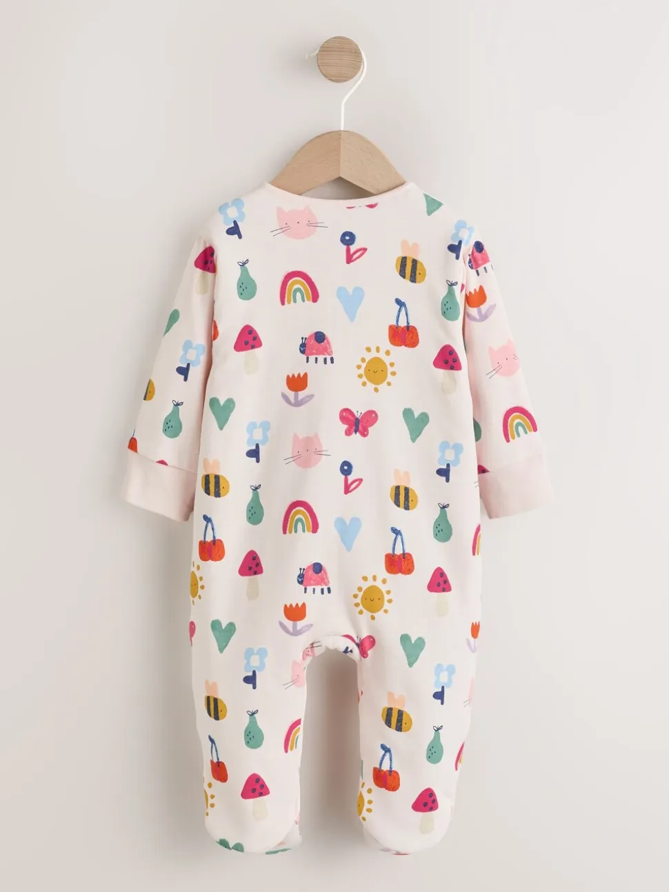 Felgekleurd met figuurtjes - 2.5 TOG gewatteerde babypyjama