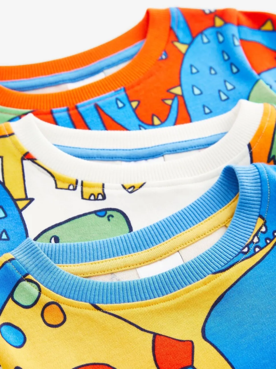 Felkleurig met dinosaurusprint - Verpakking van 3 knusse pyjama's (9 mnd-10 jr)