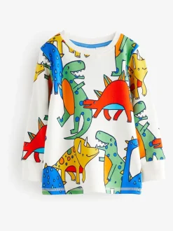Felkleurig met dinosaurusprint - Verpakking van 3 knusse pyjama's (9 mnd-10 jr)