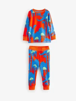 Felkleurig met dinosaurusprint - Verpakking van 3 knusse pyjama's (9 mnd-10 jr)