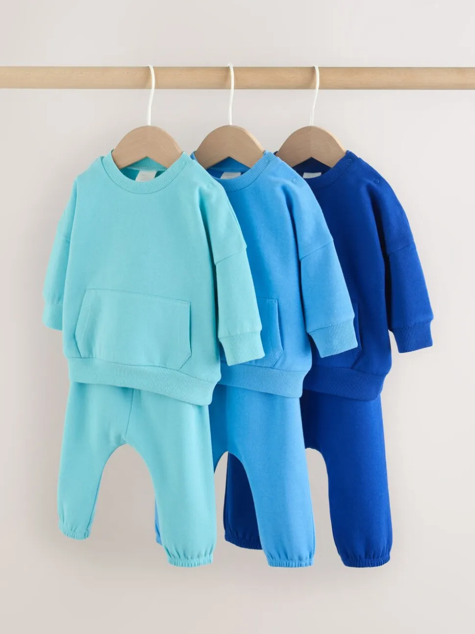 Felle blauwtinten - Baby Sweatshirt en Joggingbroeken Set 6 stuks (0mnd-3jaar)