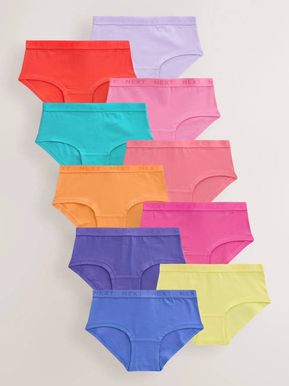 Felle regenboogkleuren - Verpakking van 10 hipsteronderbroeken (2-16 jr)