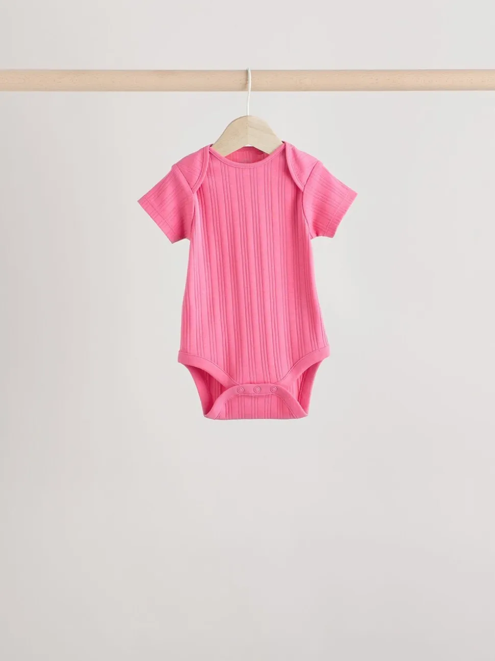 Felroze - 5 Babyrompertjes met korte mouwen