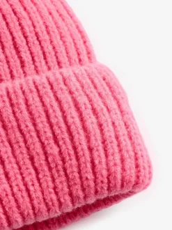 Felroze - Fluffy beanie-muts (1-16jr)